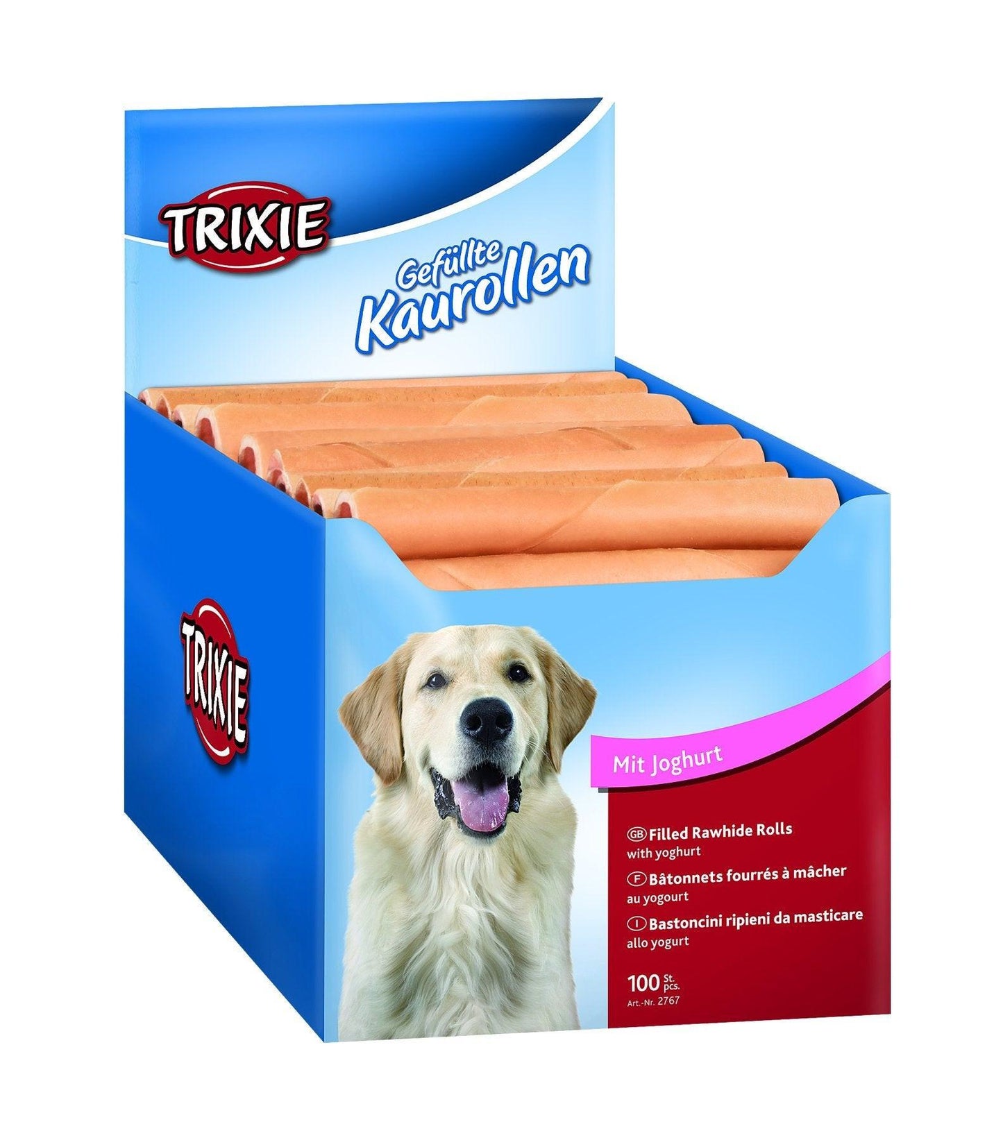 Trixie Chewing rolls with yoghurt filling, 12 cm, 22 g.