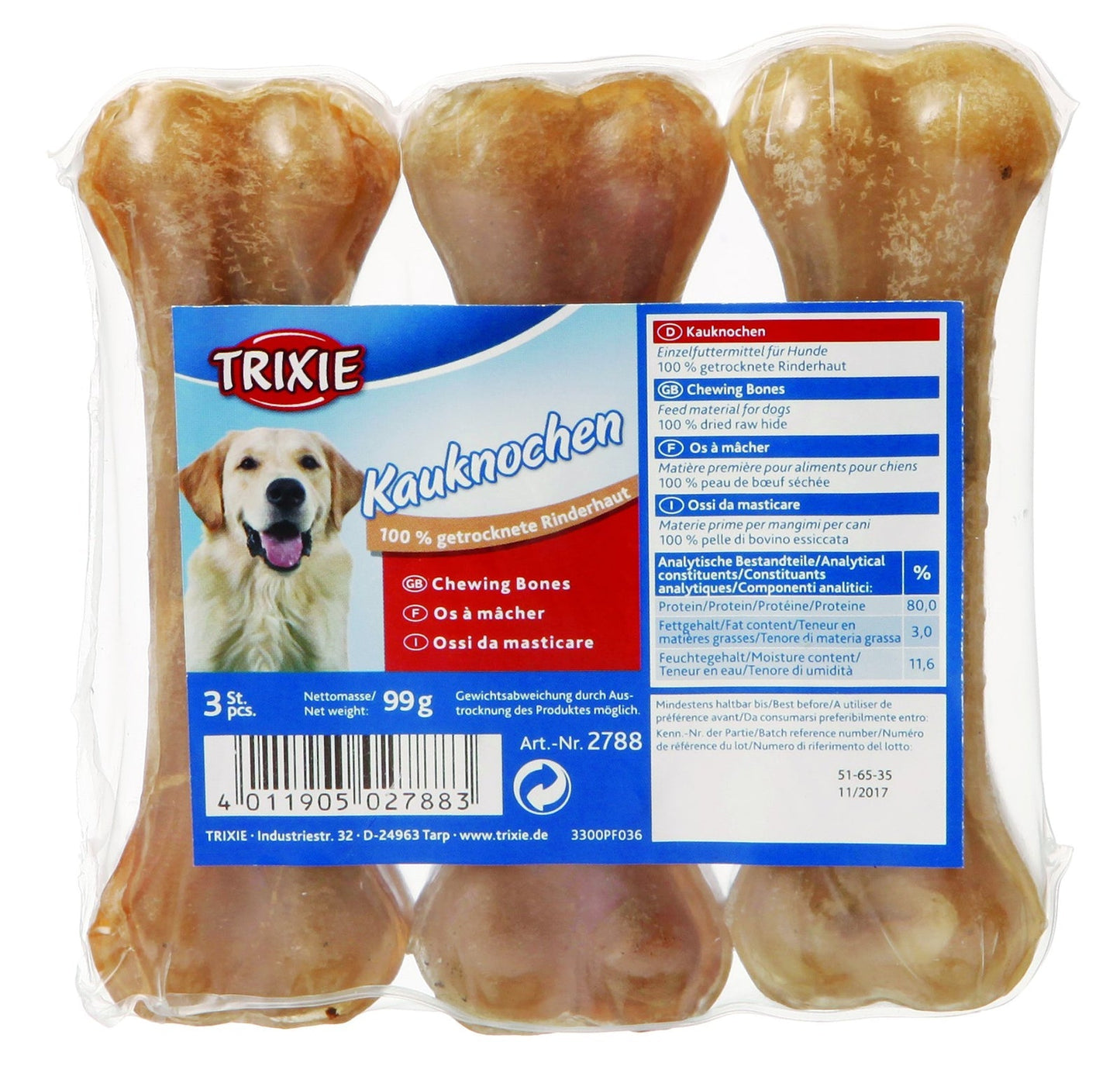 Trixie Chewing bones, pressed, 11 cm, 3 pcs./33 g