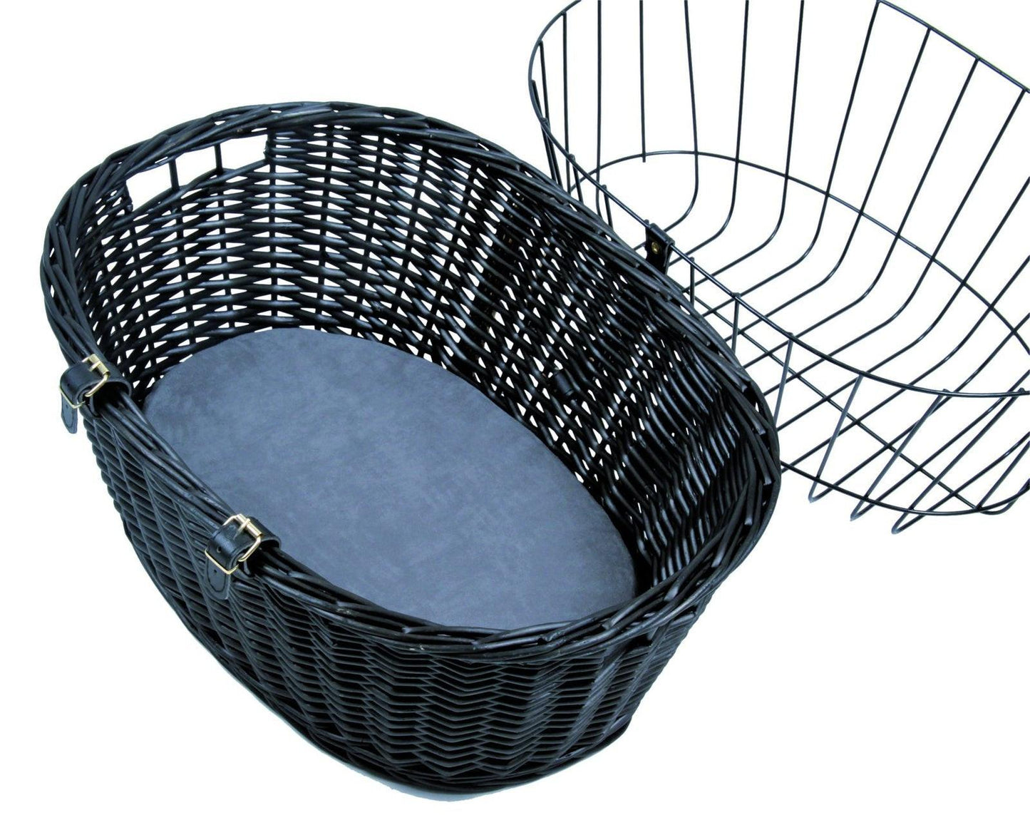 Trixie Bicycle basket with lattice, 50 x 41 x 35 cm, black.