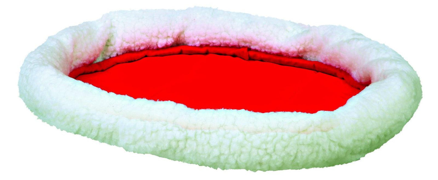 Trixie Cuddly bed, 47 x 38 cm, wool-white/red.