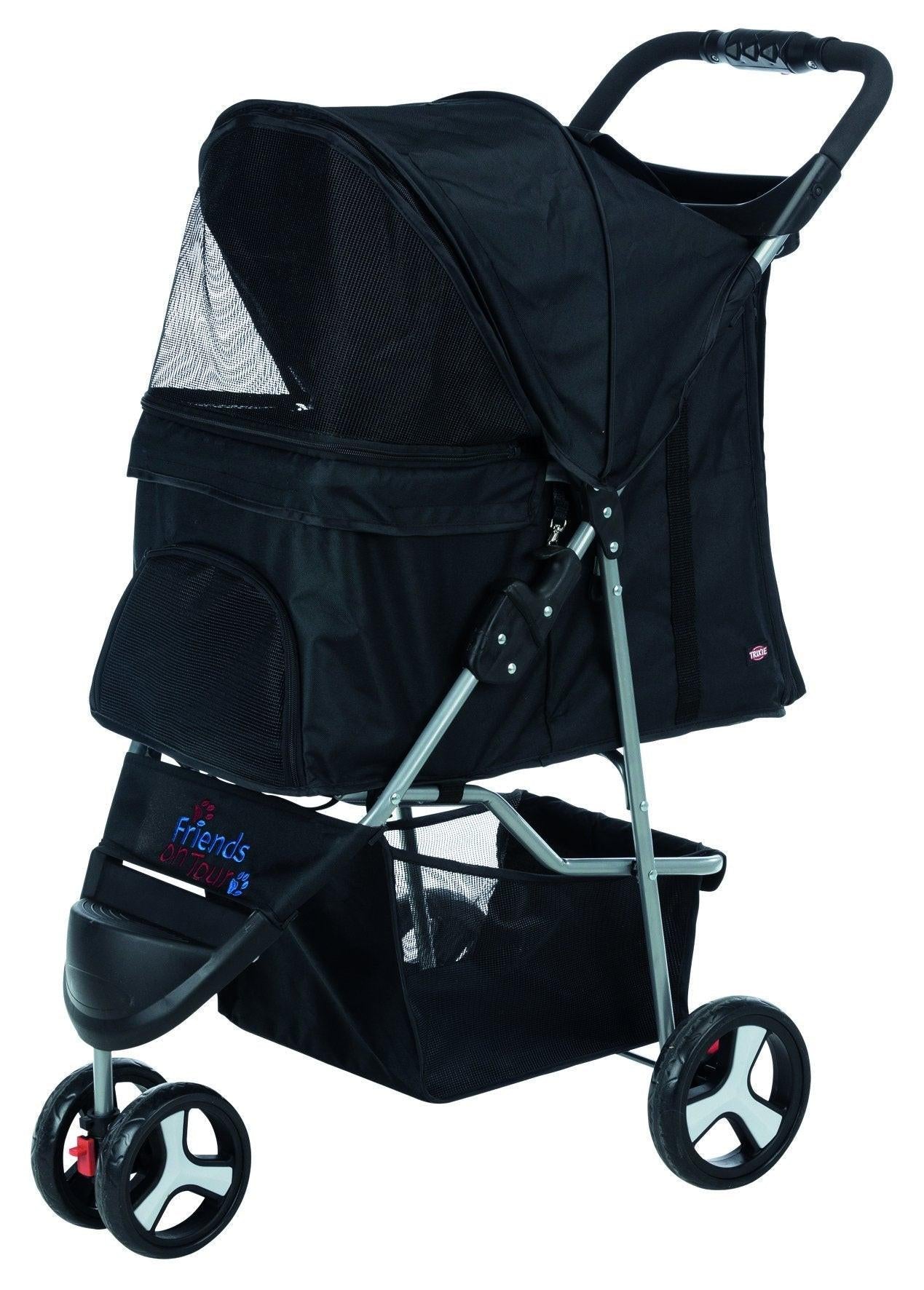 Trixie Buggy, 47 x 100 x 80 cm, black.