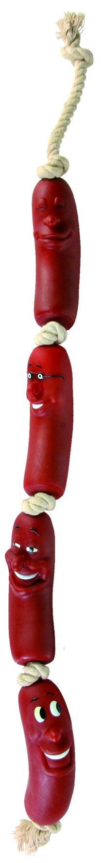 Trixie Snack Toy sausage chain of 4, vinyl, 75 cm.