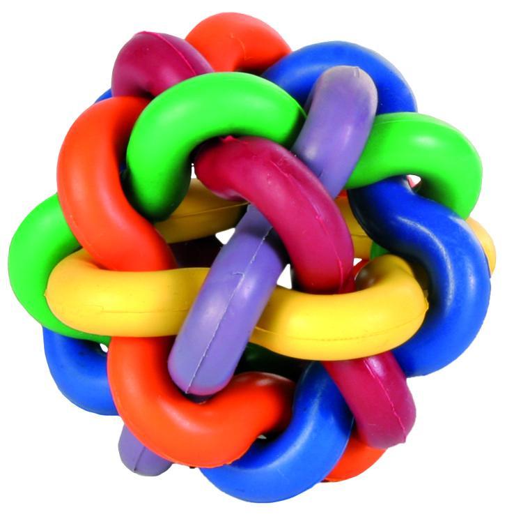 Trixie Knotted ball, natural rubber, diam. 7 cm.