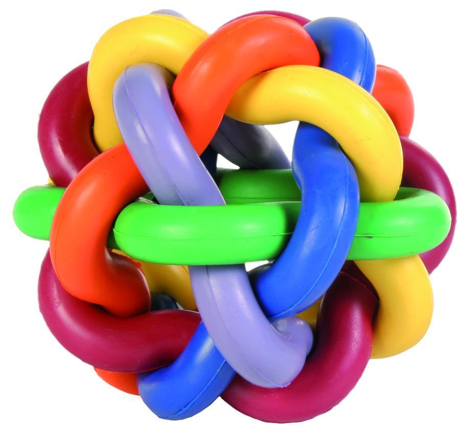 Trixie Knotted ball, natural rubber, diam. 10 cm.