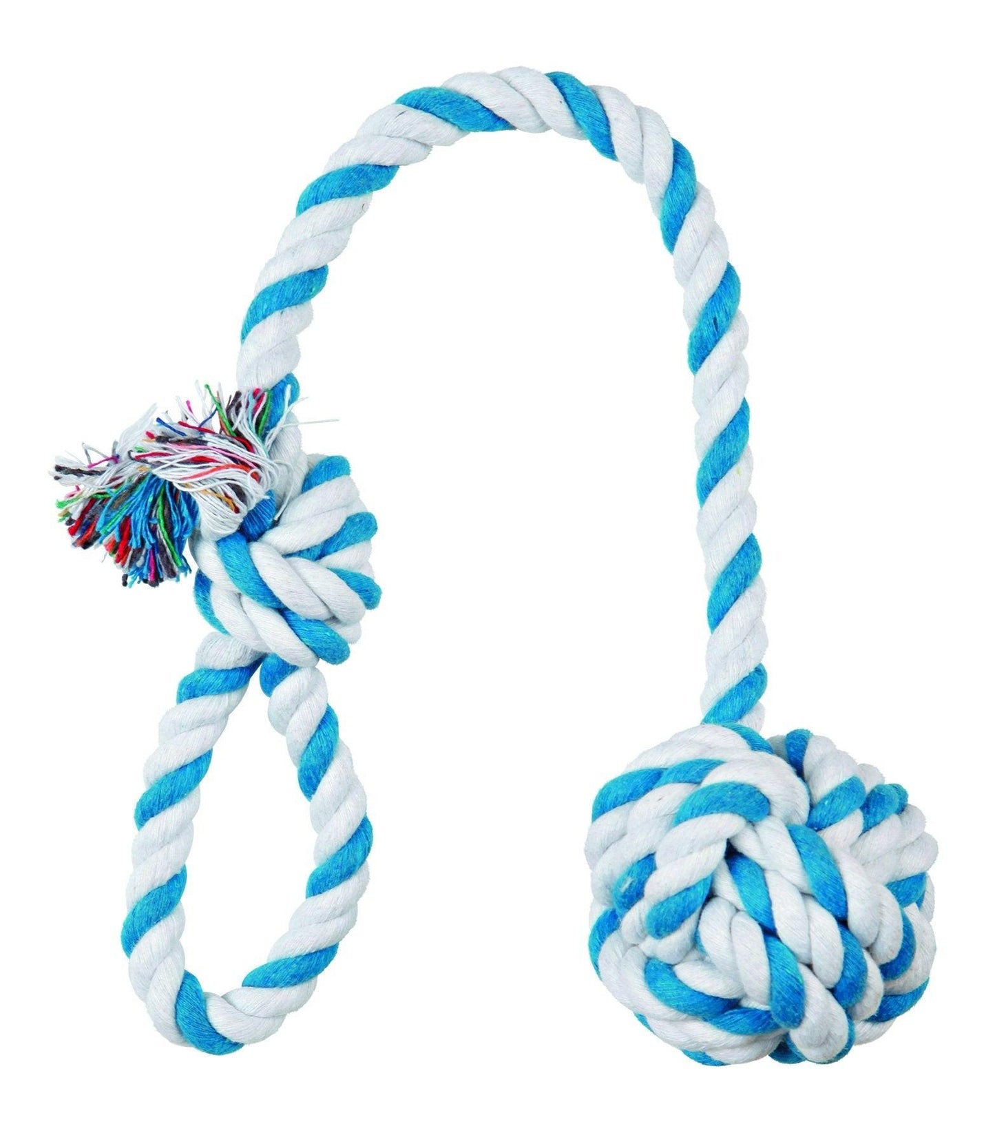 Trixie Playing rope with woven-in ball, diam. 7 cm/50 cm.