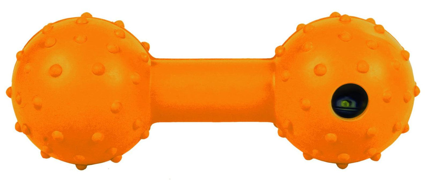 Trixie Dumbbell with bell, natural rubber, 12 cm.