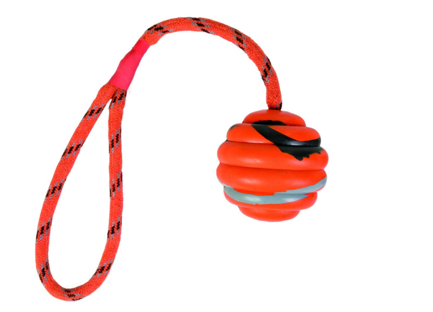 Trixie Wavy ball on a rope, natural rubber, diam. 6 cm/30 cm.