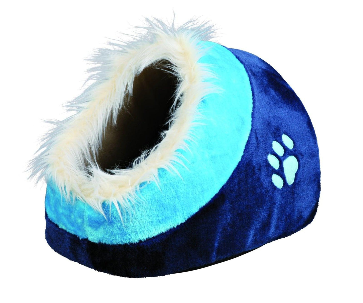 Trixie Minou cuddly cave, 35 x 26 x 41 cm, dark blue/blue.