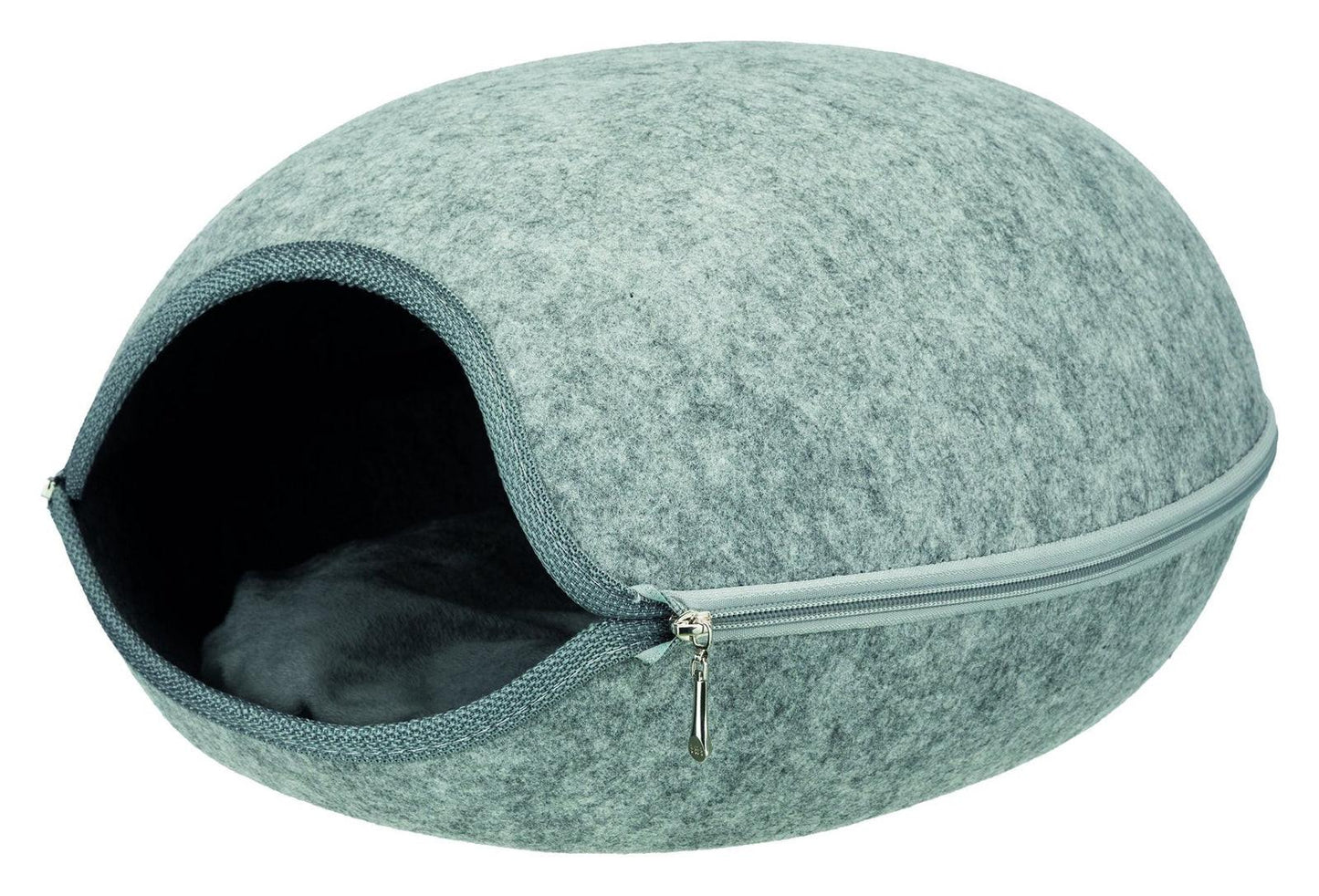 Trixie Luna cuddly cave, felt, 40 x 24 x 46 cm, light grey.
