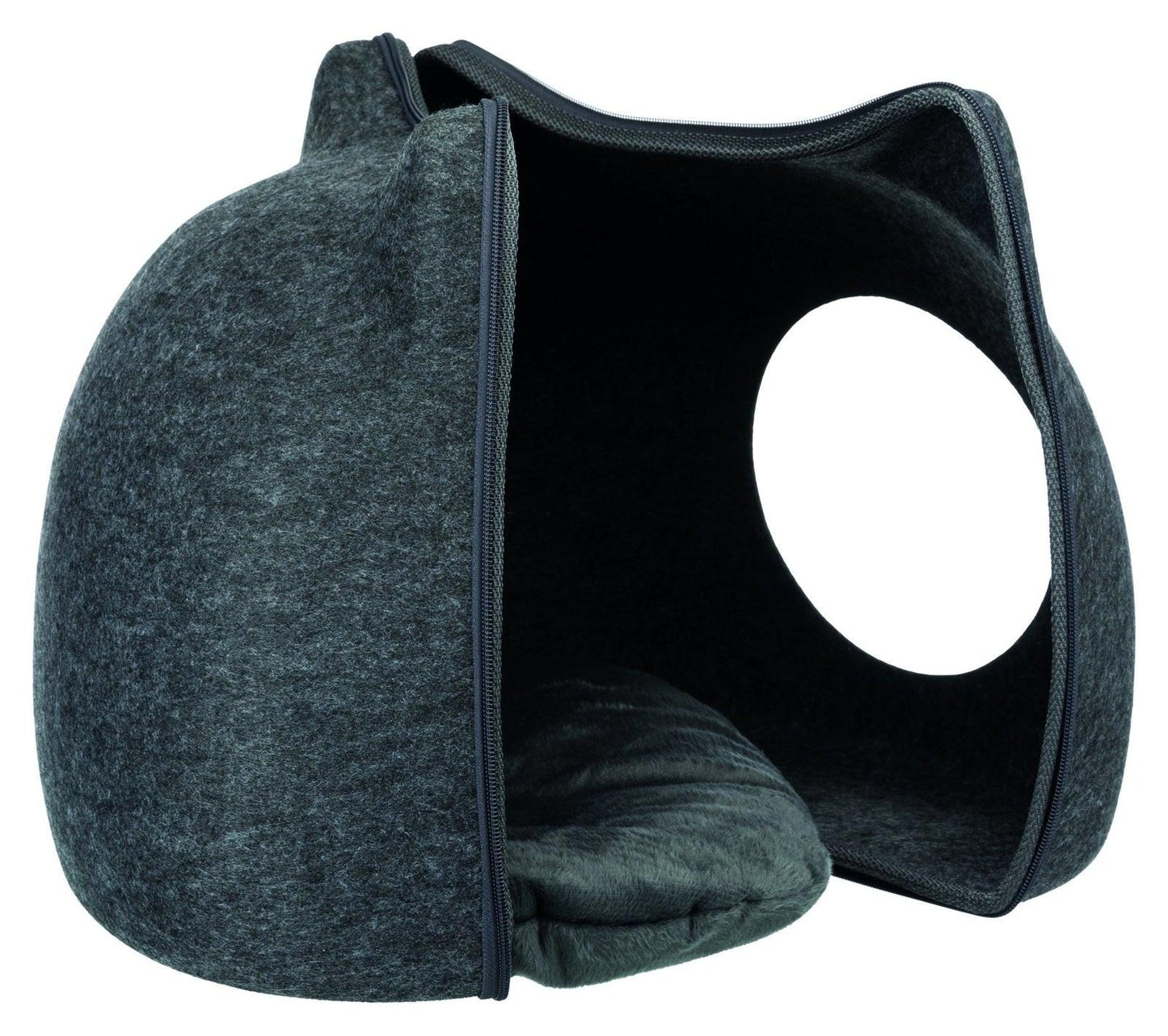Trixie Cat cuddly cave, felt, 38 x 35 x 37 cm, anthracite.