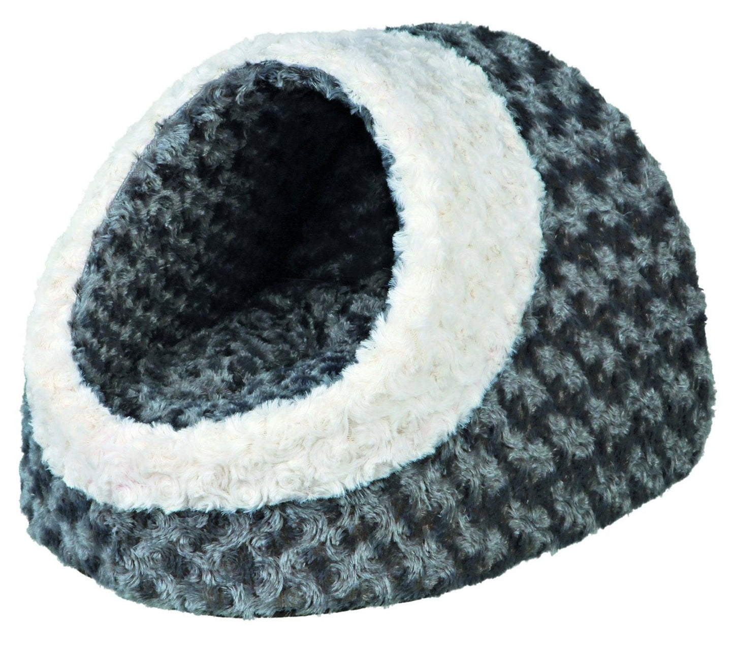 Trixie Kaline cuddly cave, 35 x 26 x 41 cm, grey/cream.