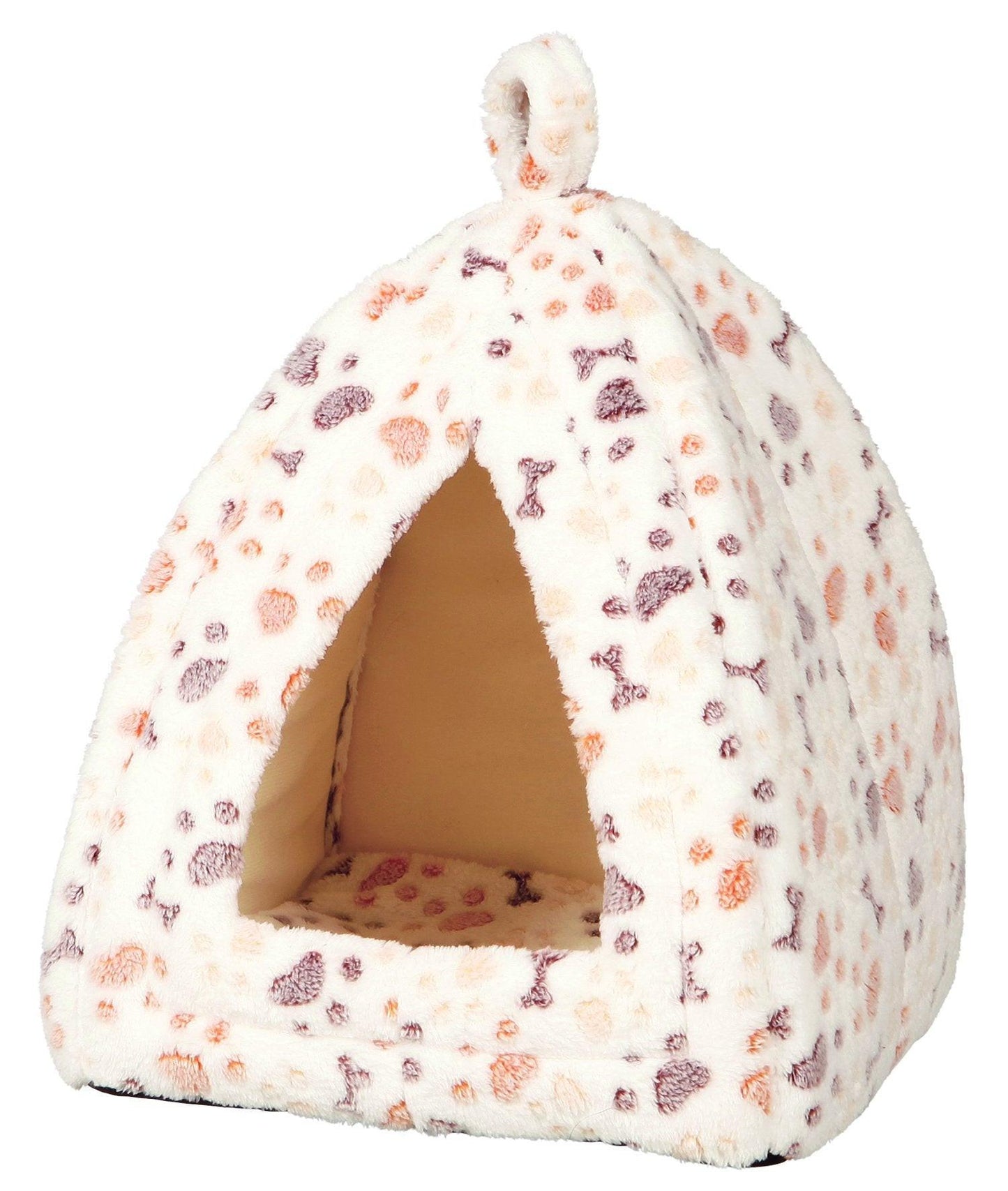 Trixie Lingo cuddly cave, 32 x 42 x 32 cm, white/beige.
