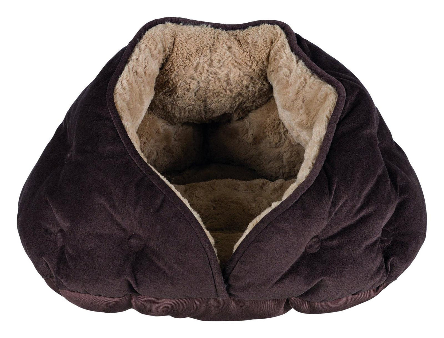 Trixie Malu cuddly cave, 47 x 27 x 41 cm, brown/light brown.
