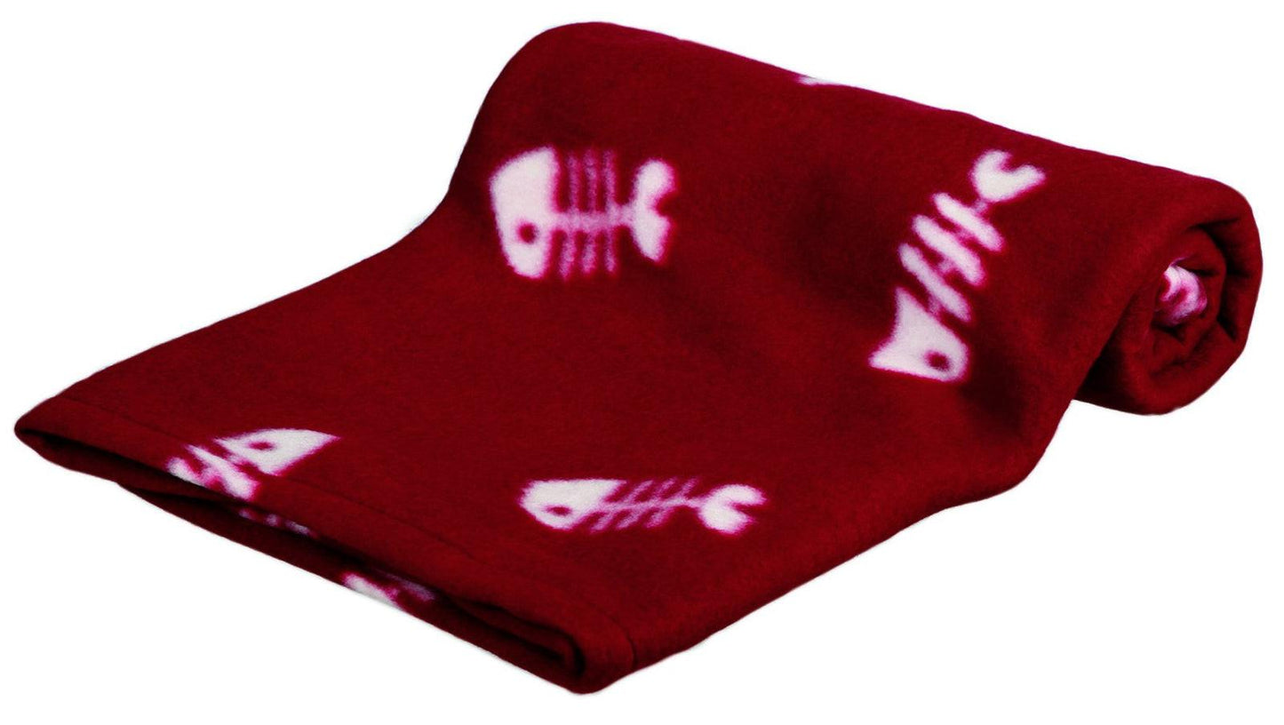 Trixie Beany fleece - et, 100 x 70 cm, bordeaux.