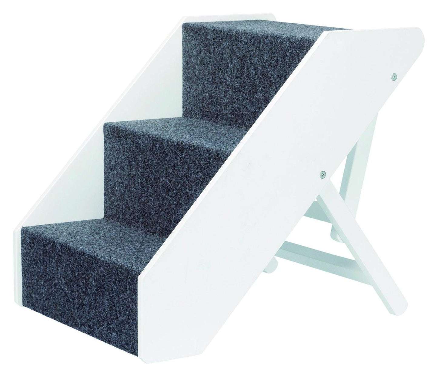 Trixie Pet Stairs, height-adjustable, 40 x 67 cm, white.
