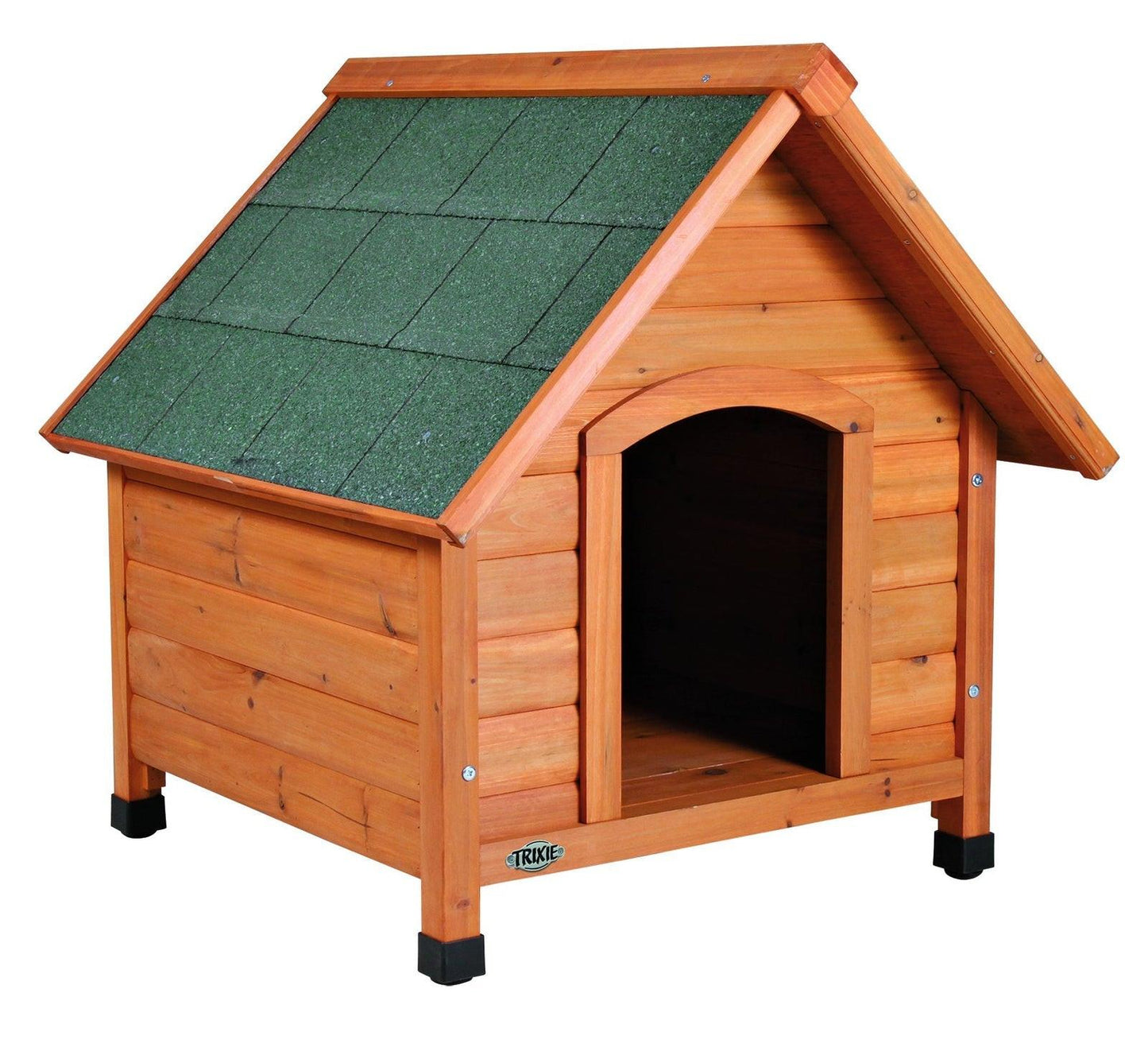 Trixie natura dog kennel with saddle roof, M: 77 x 82 x 88 cm, tan.