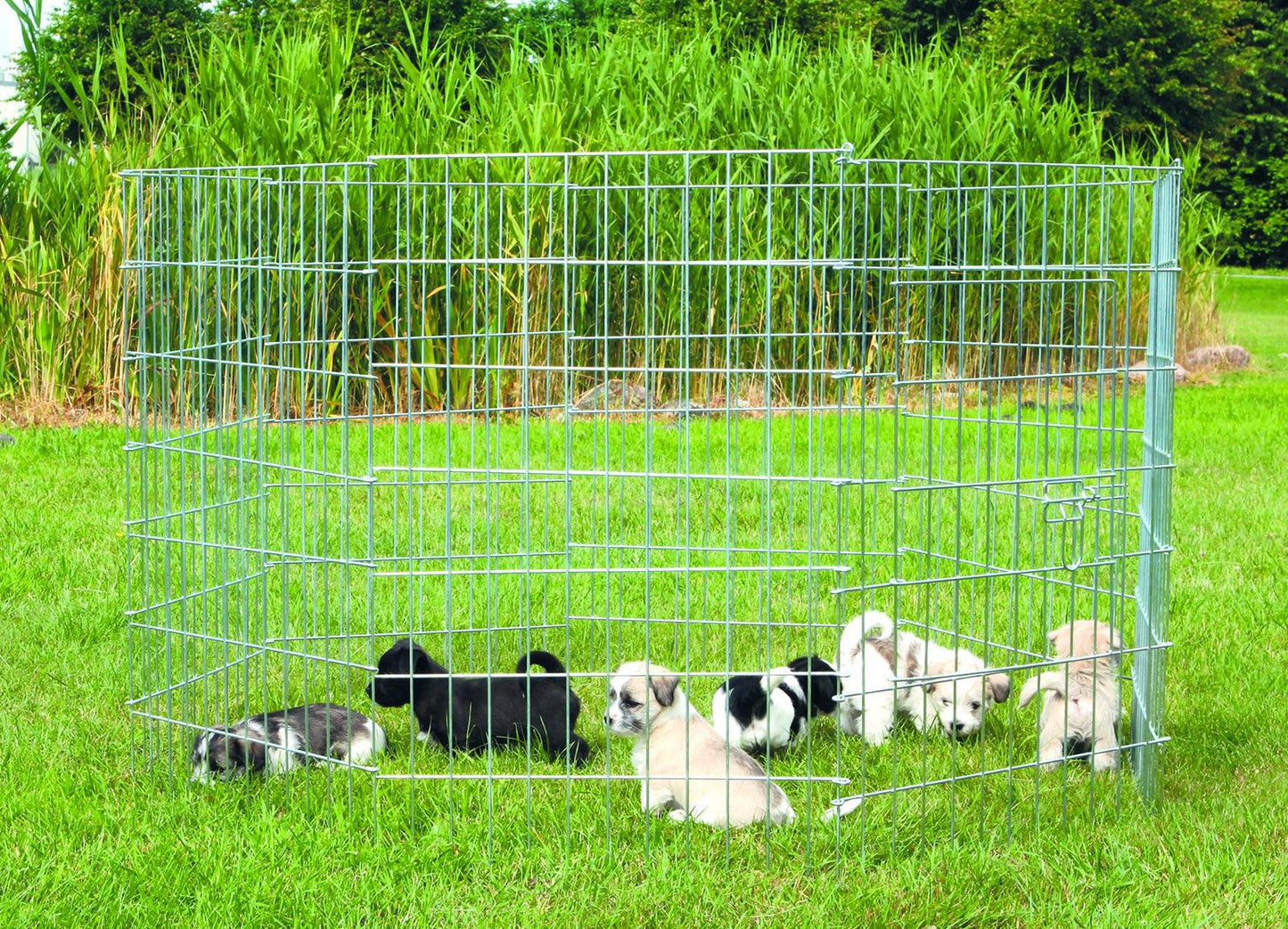 Trixie natura puppy run, galvanized, diam. 154 x 91 cm.