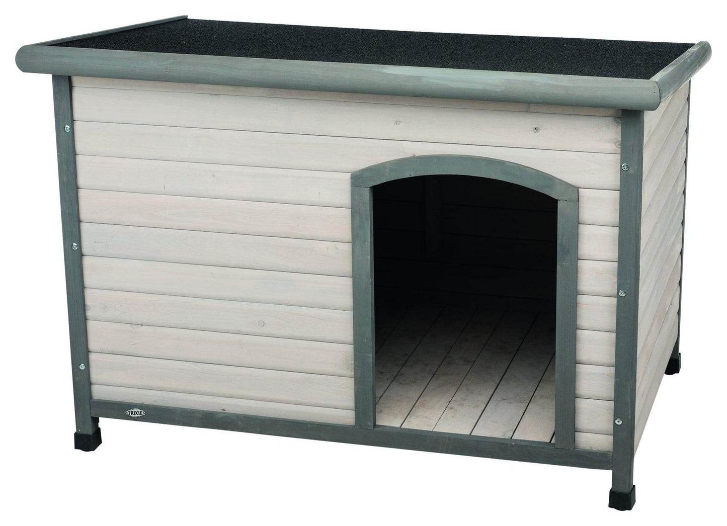 Trixie natura flat roof dog kennel, L: 116 x 82 x 79 cm, grey.