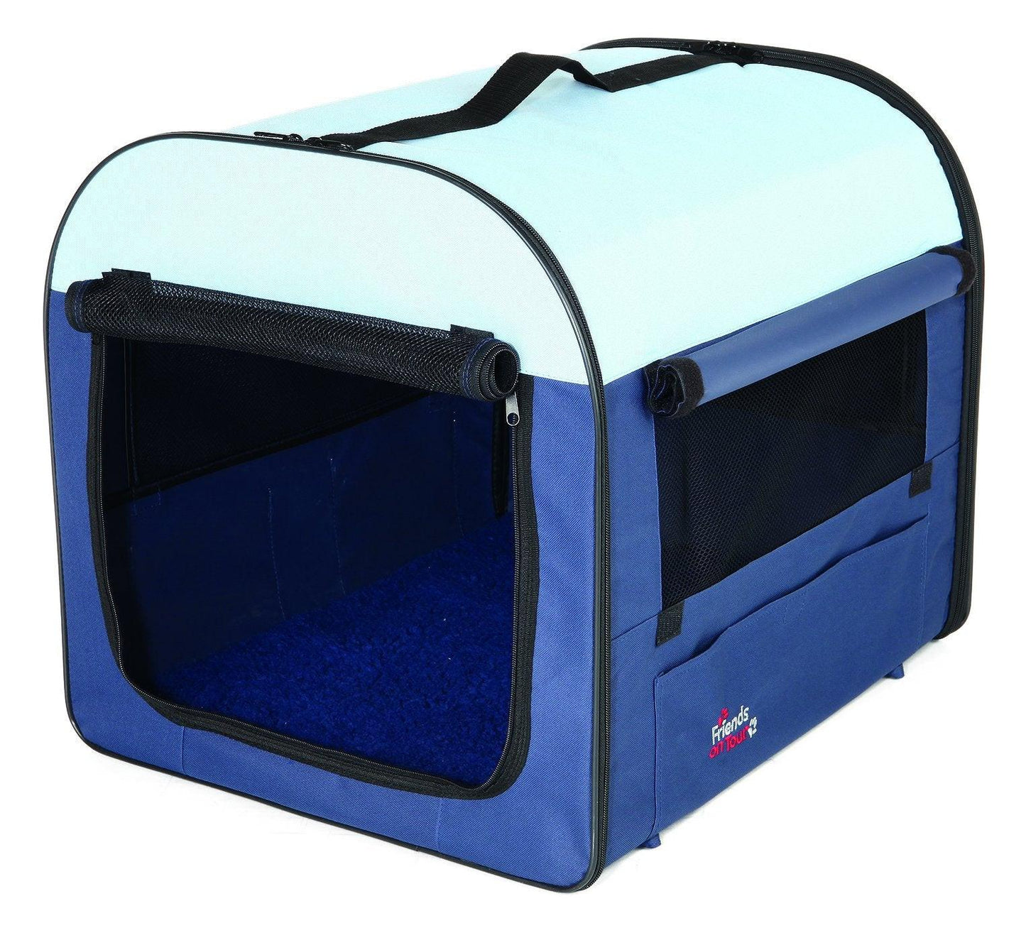 Trixie Mobile Kennel, XS: 32 x 32 x 47 cm, dark blue/light blue.