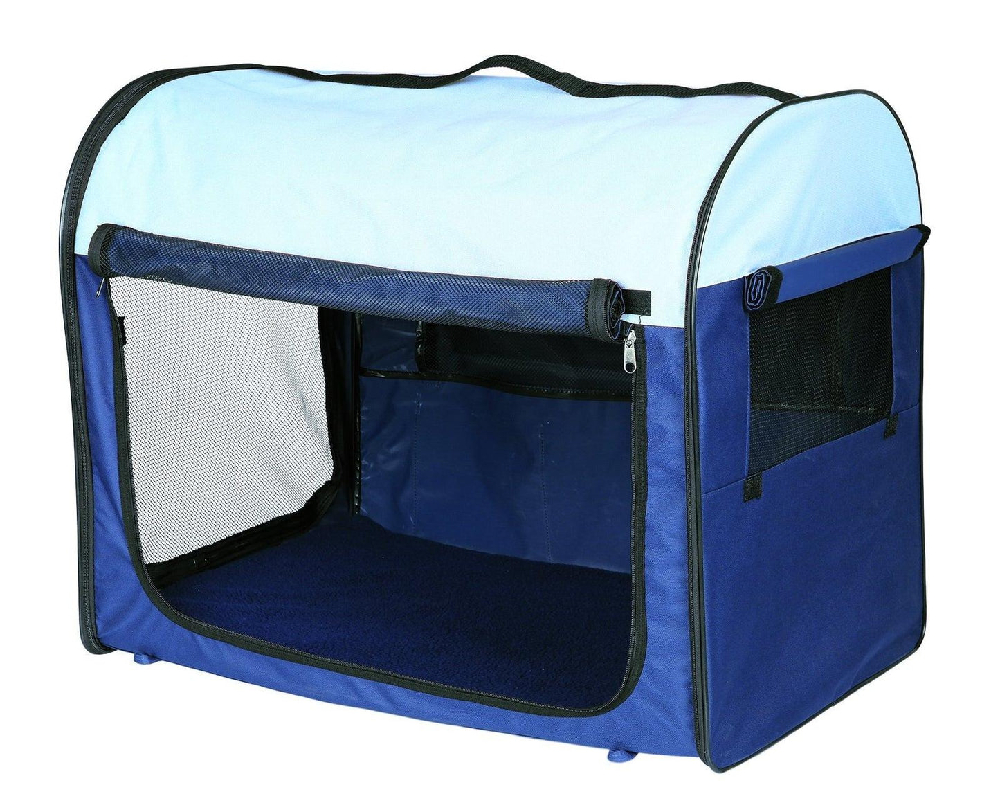 Trixie Mobile Kennel, M-L: 70 x 75 x 95 cm, dark blue/light blue.
