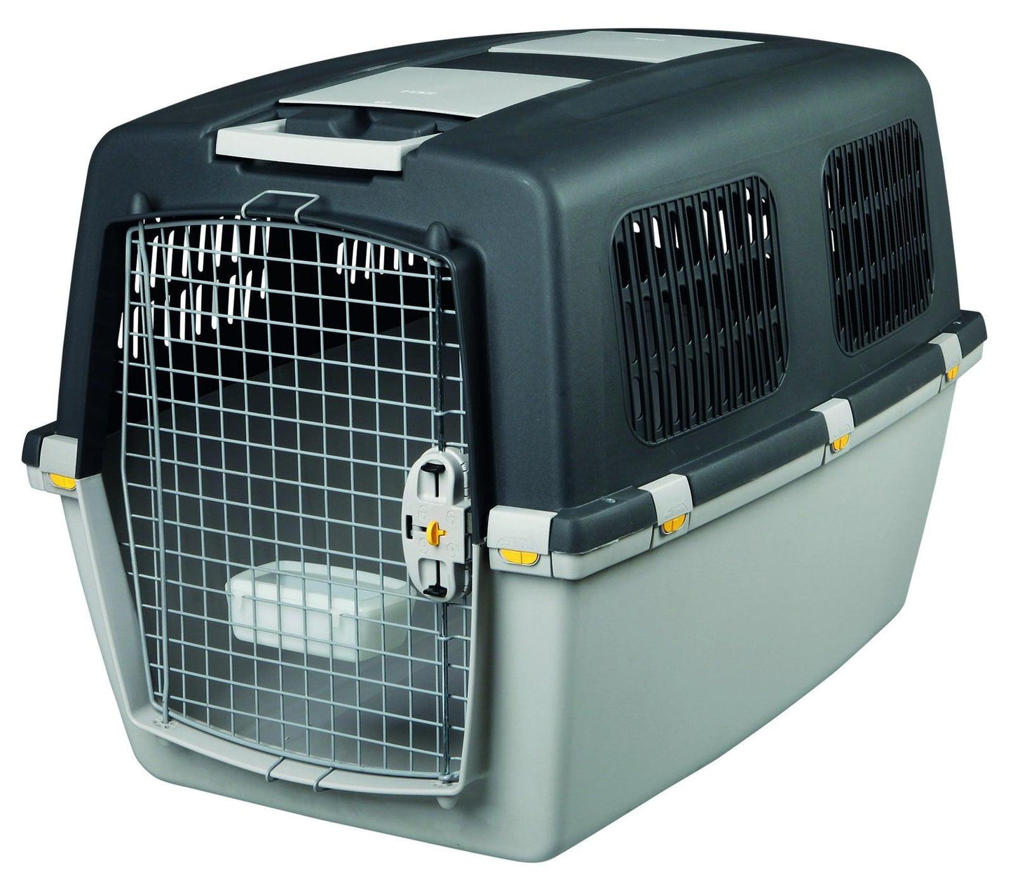 Trixie Gulliver 6 transport box, M-L: 64 x 64 x 92 cm, light grey/dark grey.