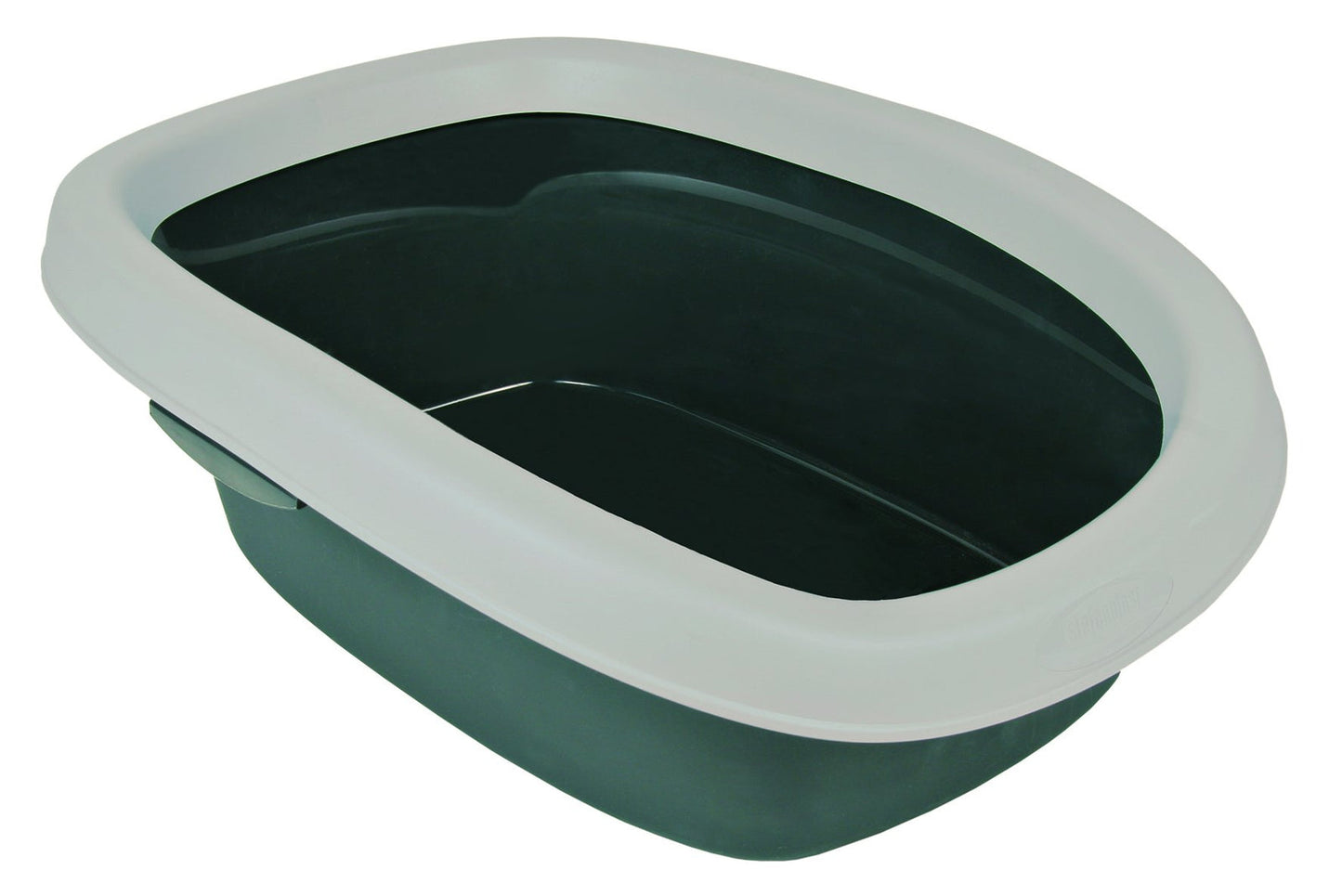 Trixie Carlo cat litter tray, with rim, 2: 38 x 17 x 58 cm, dark grey/light grey