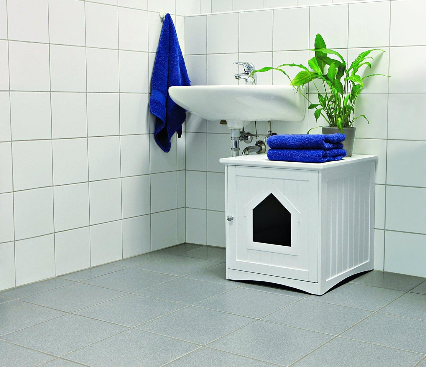 Trixie House for cat toilets, 49 x 51 x 51 cm, white.
