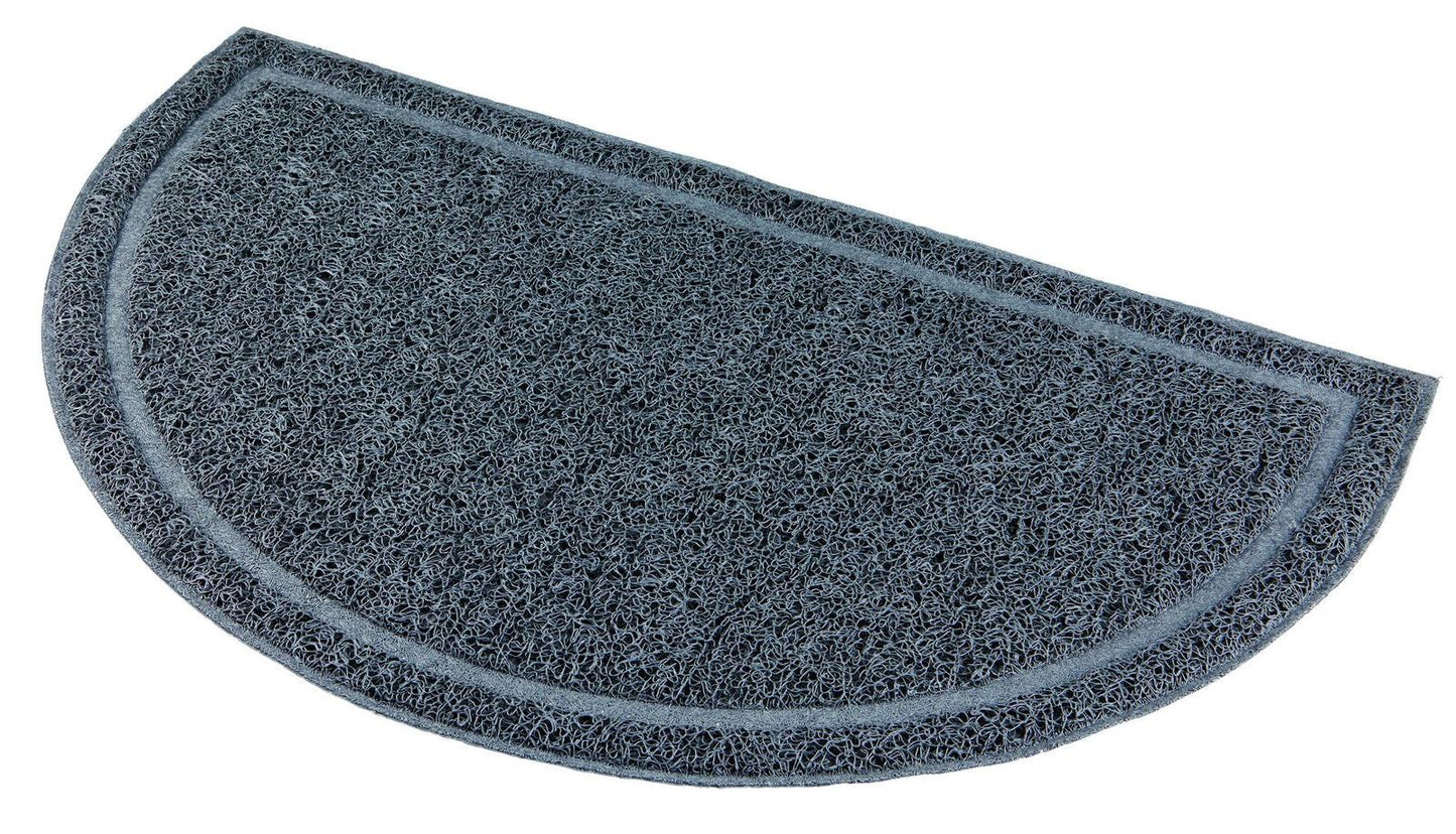 Trixie Cat litter tray mat, semi-circular, PVC, 59 x 35 cm, anthracite.