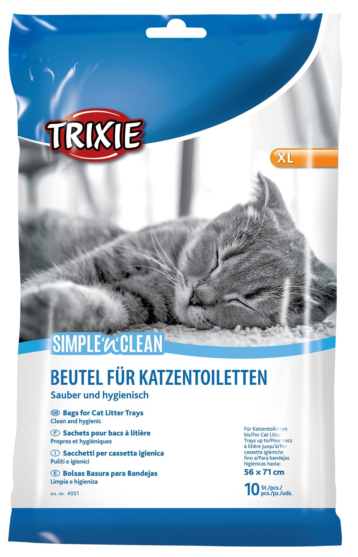 Trixie Simple'n'Clean Bags for cat litter trays, XL: up to 56 x 71 cm, 10 pcs.