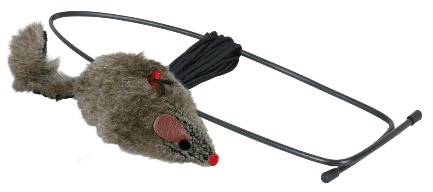 Trixie Plush mouse for doorframes, 8 cm/190 cm.