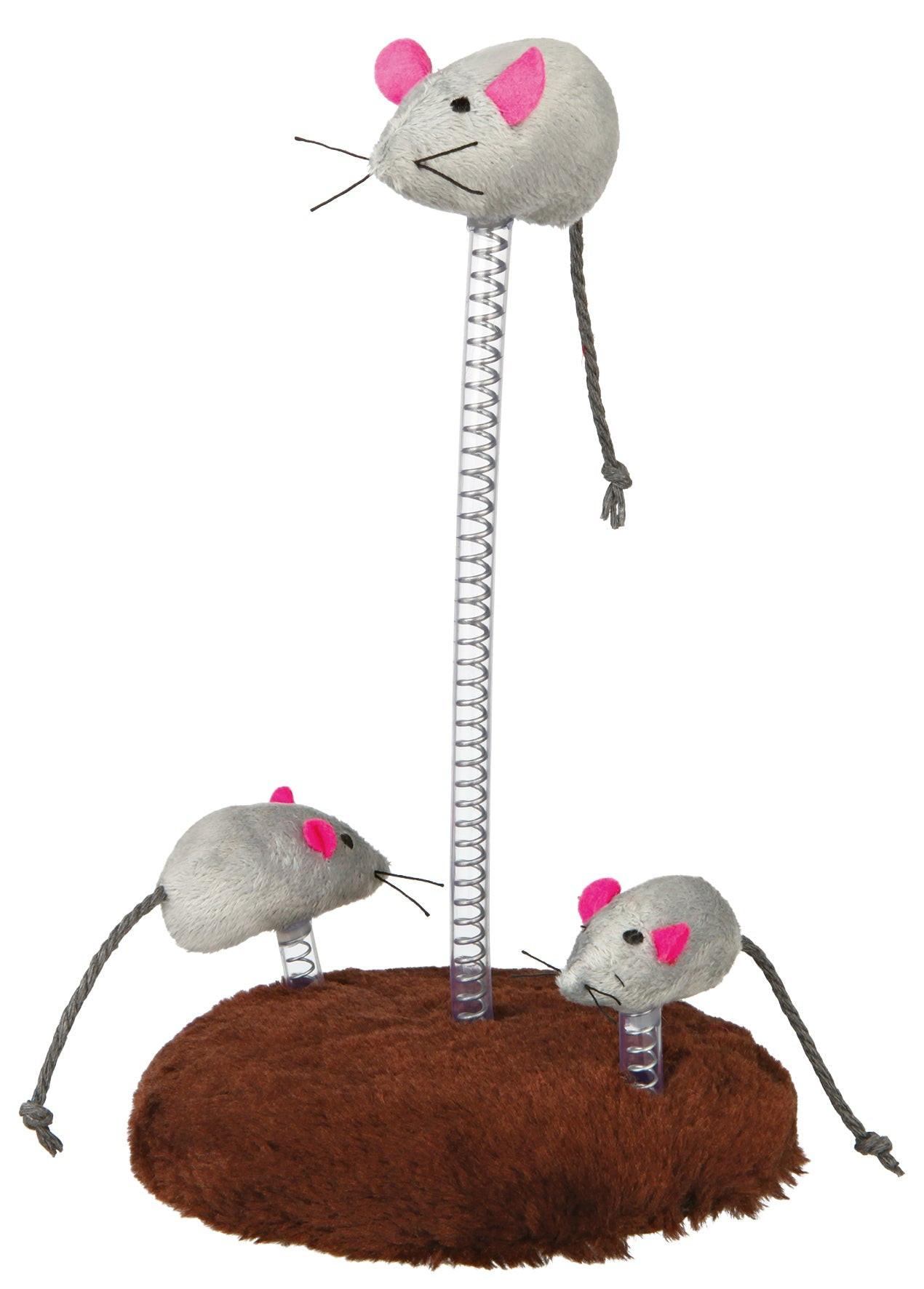 Trixie Mouse family on a spring, diam. 15 x 22 cm.
