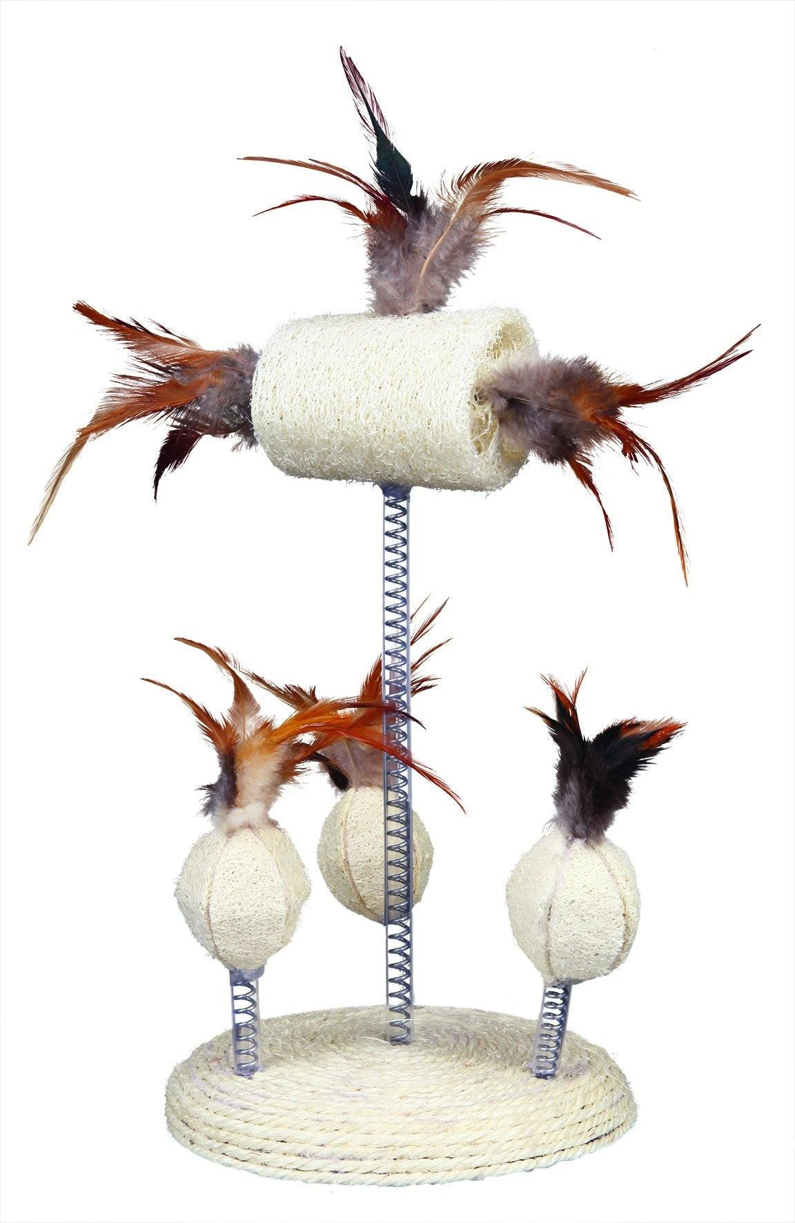 Trixie Natural toys on springs, diam. 15 x 30 cm.