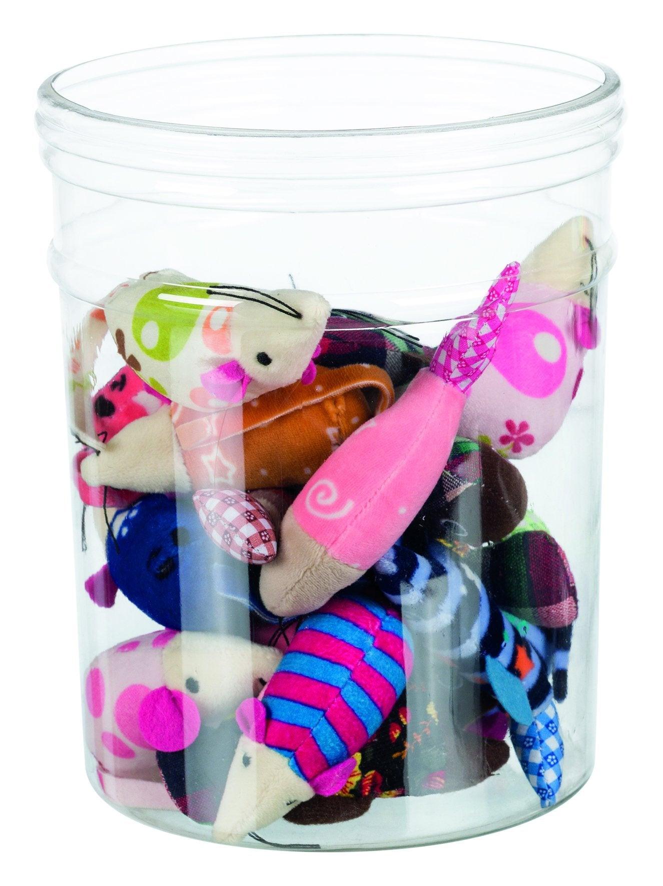 Trixie 42 pcs. mice and fish, plush/fabric, 9-12 cm.