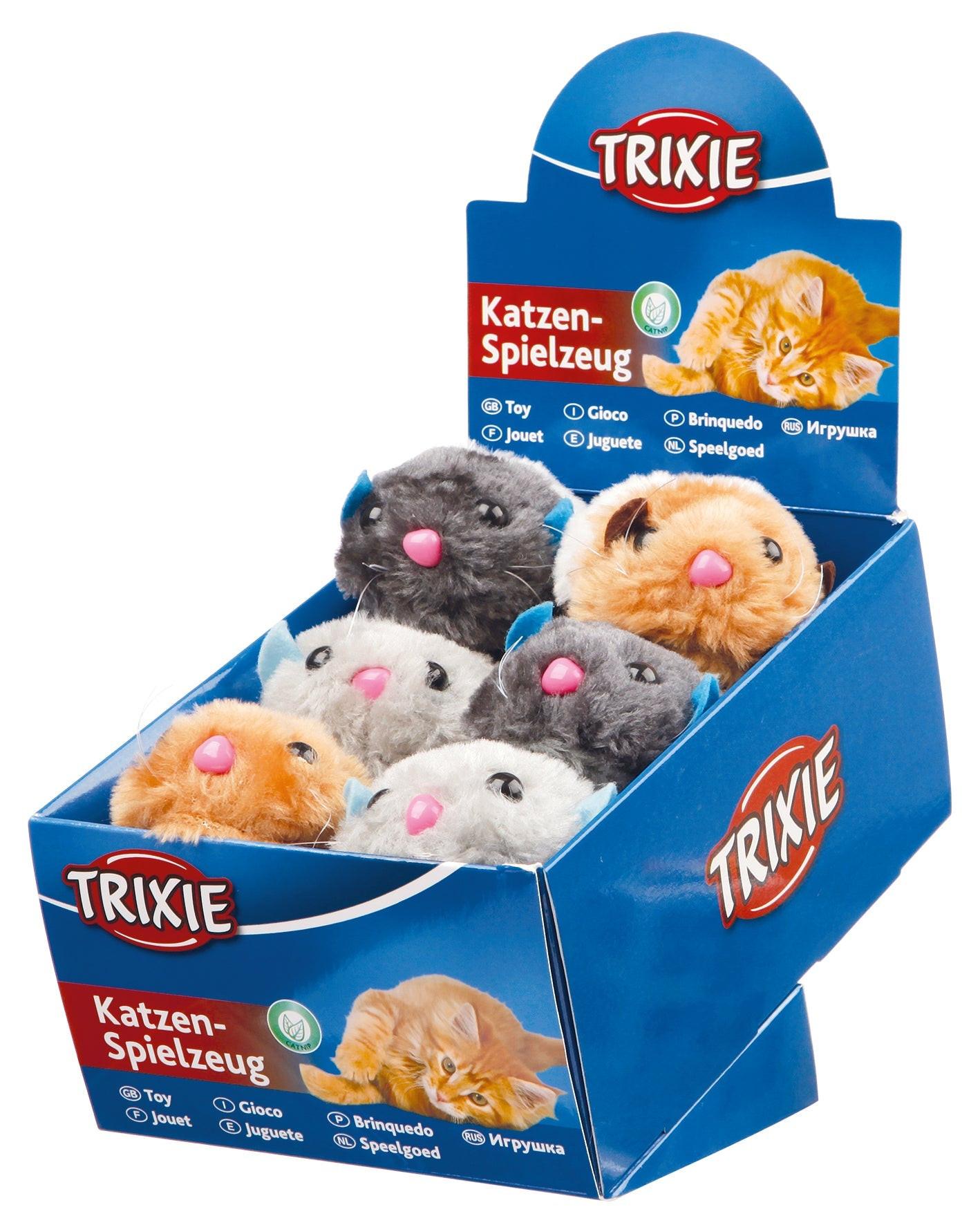 Trixie 12 wriggle toys, 8 cm.