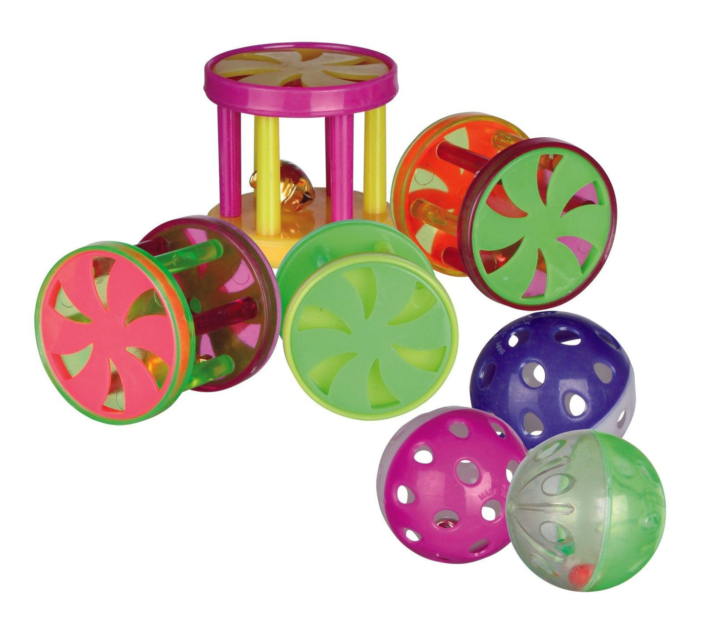 Trixie 60 balls and rolls with bell, diam. 4.5 cm.
