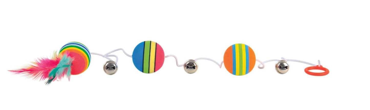Trixie Rainbow balls on an elastic, diam. 3.5 cm/80 cm.