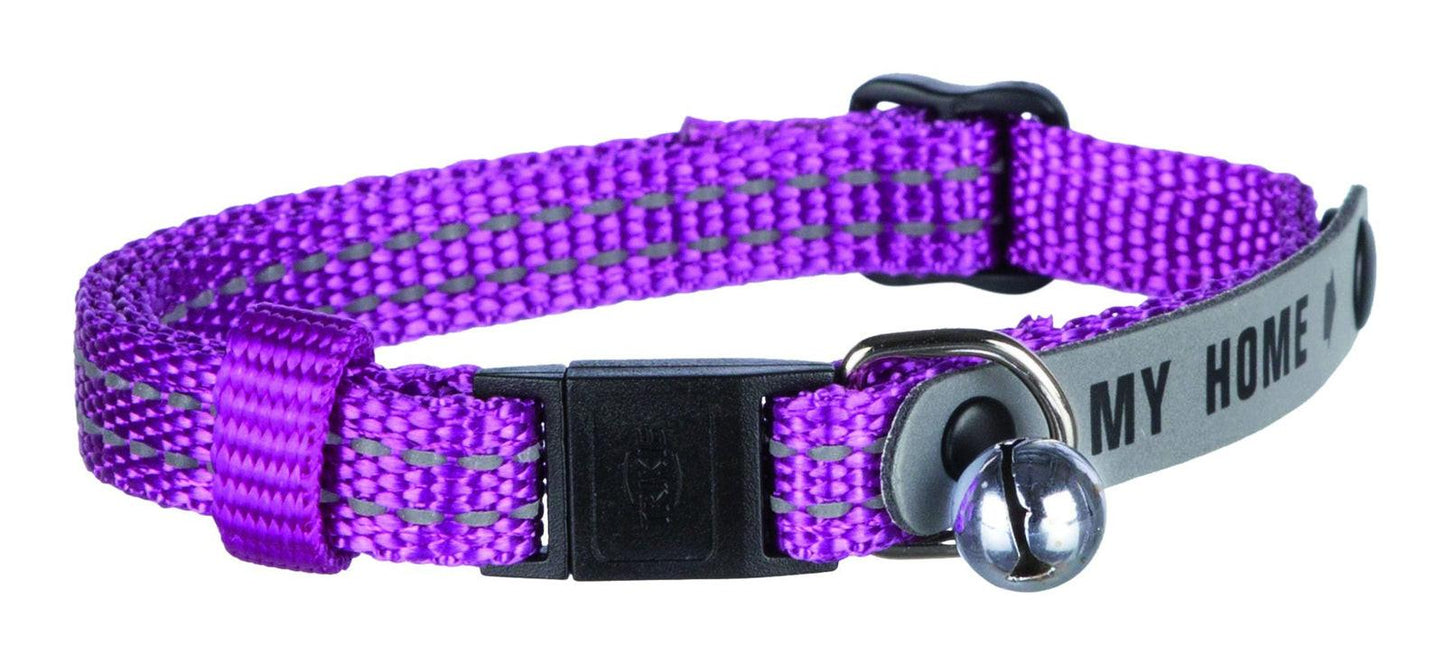 Trixie Cat collar with address tag, reflective, nylon.