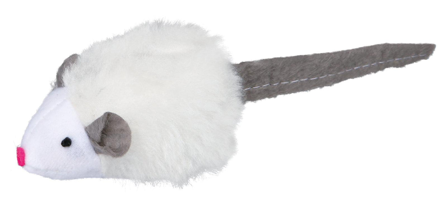 Trixie 12 Squeaky plush mice, 6 cm.