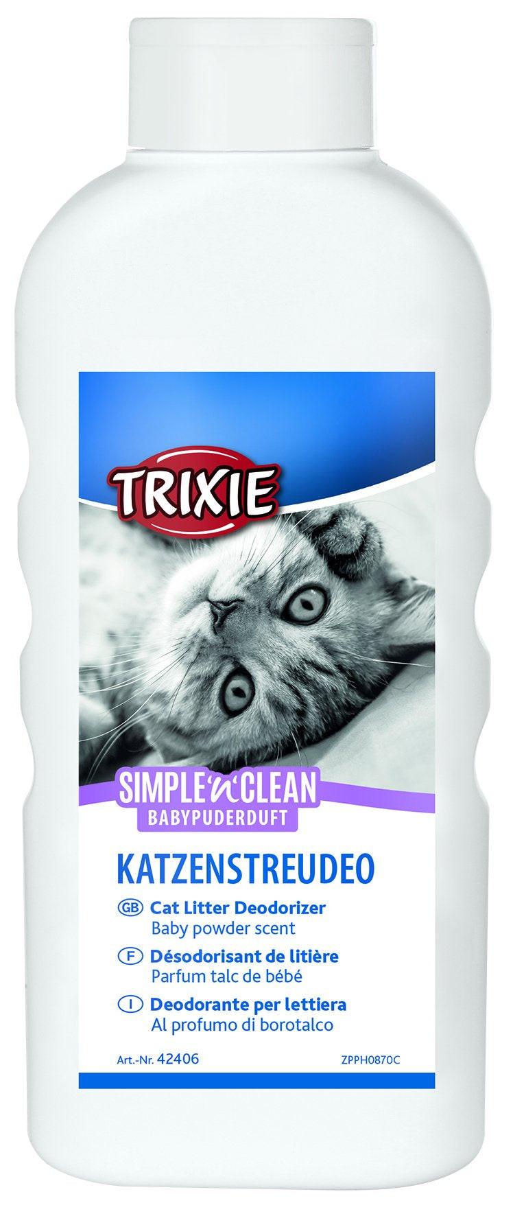 Trixie Simple'n'Clean cat litter deodorizer, baby powder, 750 g.