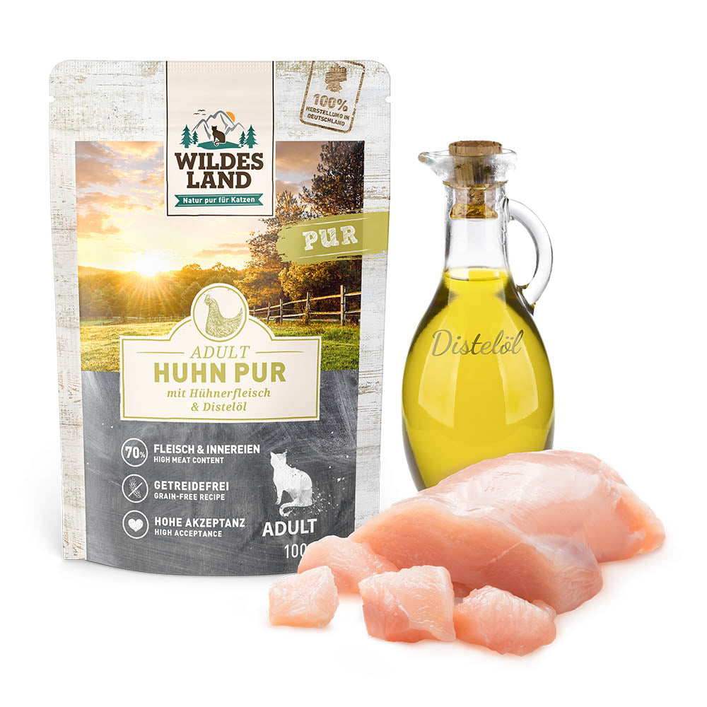 Wildes Land PUR Adult Chicken pure Pouches
