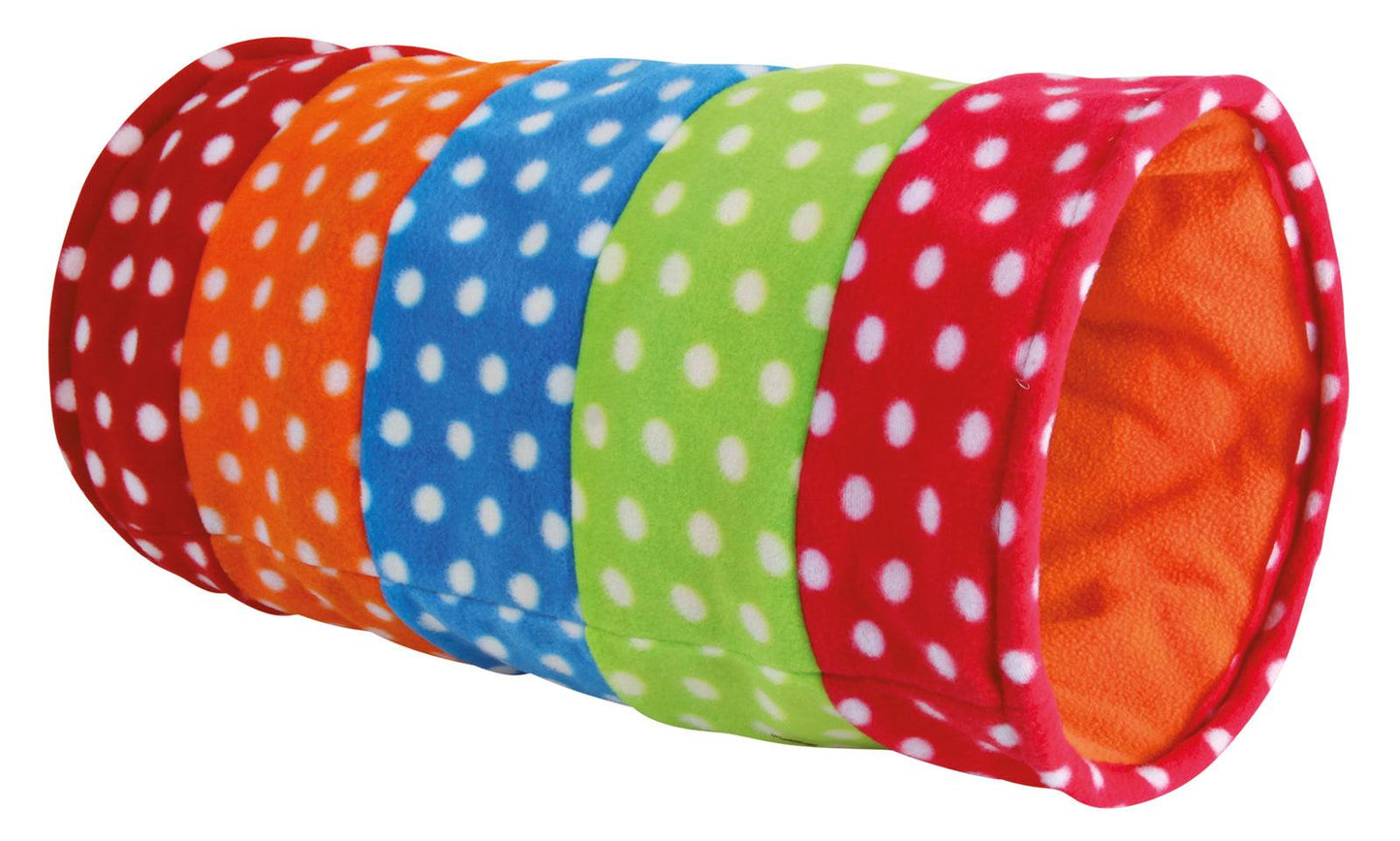 Trixie Playing tunnel, fleece, diam. 25 x 50 cm, colourful.