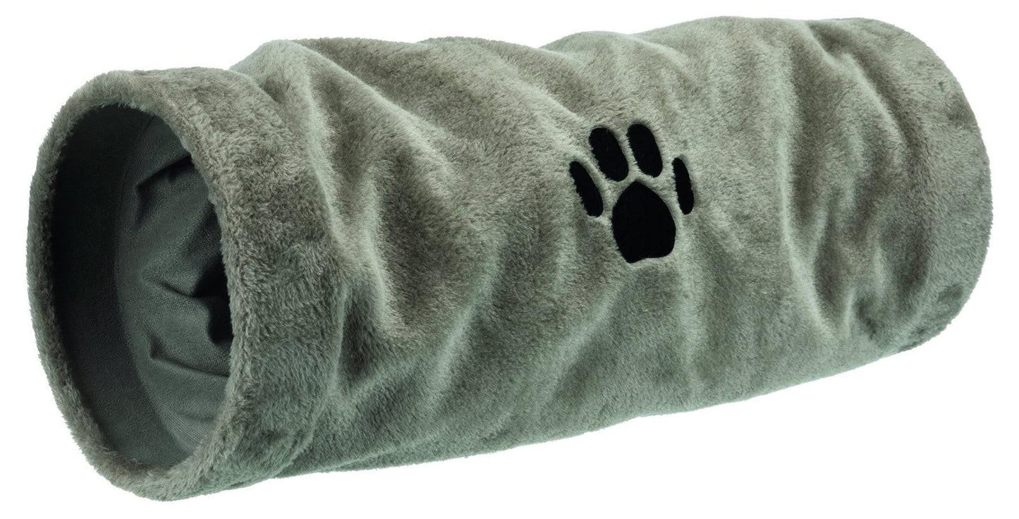 Trixie Playing tunnel, plush, diam. 22 x 60 cm, grey.