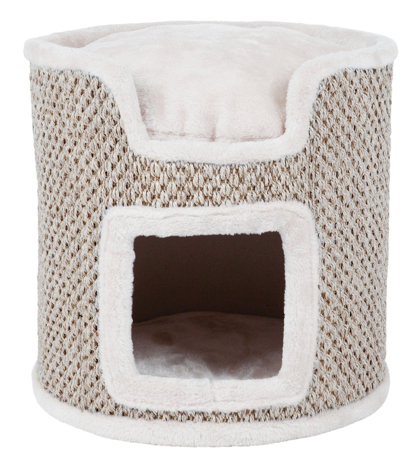 Trixie Ria Cat Tower, 37 cm, light grey/natural.