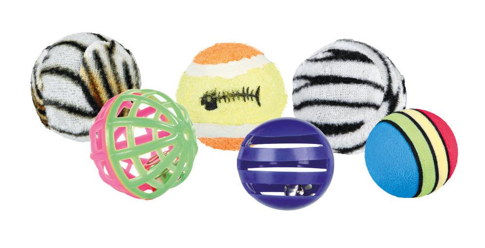 Trixie Set toy balls, diam. 3.5-4 cm, 6 pcs..
