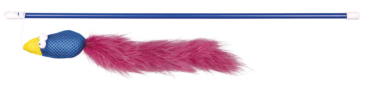 Trixie Playing rod with bird and feathers, 50 cm