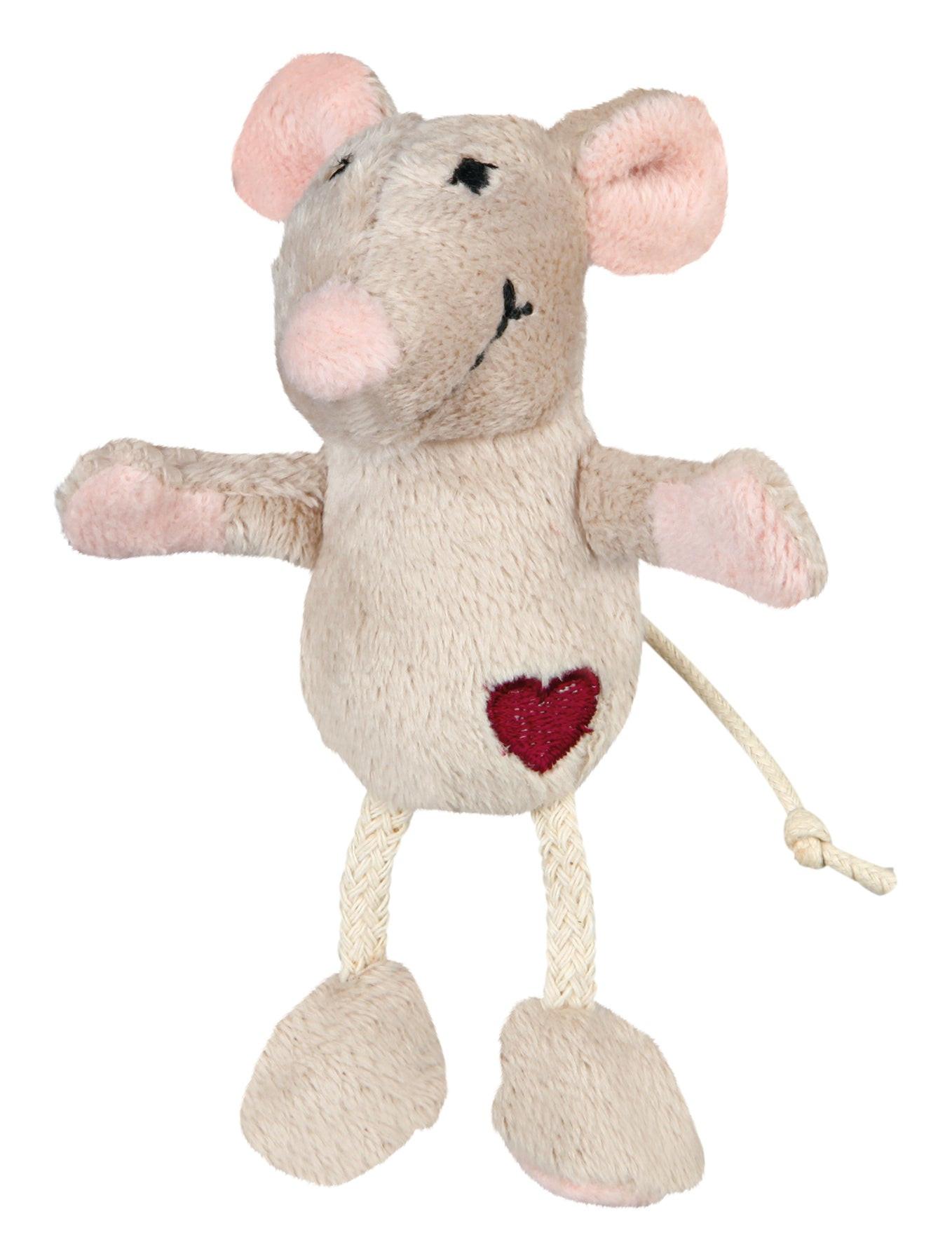 Trixie Mouse, plush, 11 cm, beige.