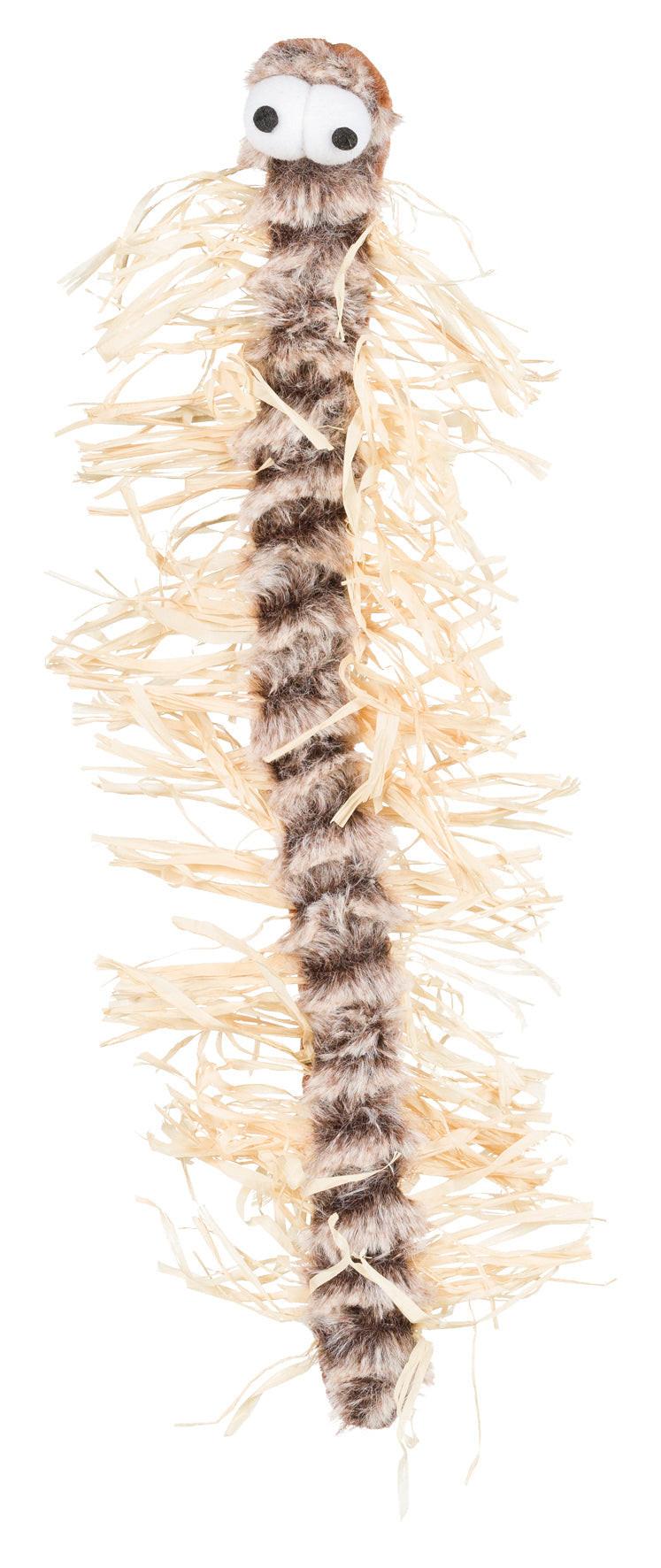Trixie Centipede, plush/raffia, 33 cm.