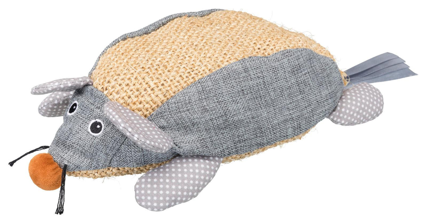 Trixie Sisal mouse, fabric, 30 cm, natural/grey.