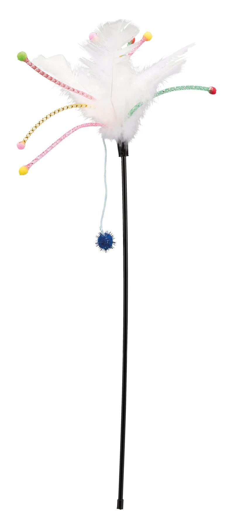 Trixie 24 Playing stick with feathers, 41 cm.