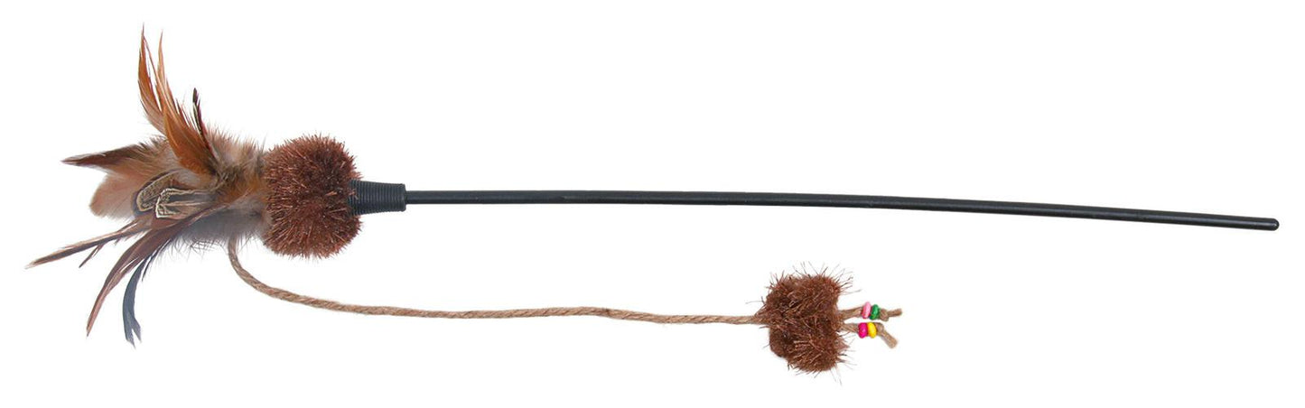 Trixie Playing rod with butterfly and ball, 54 cm.